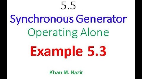 (English)EM || Example  5.3 || Synchronous Generator