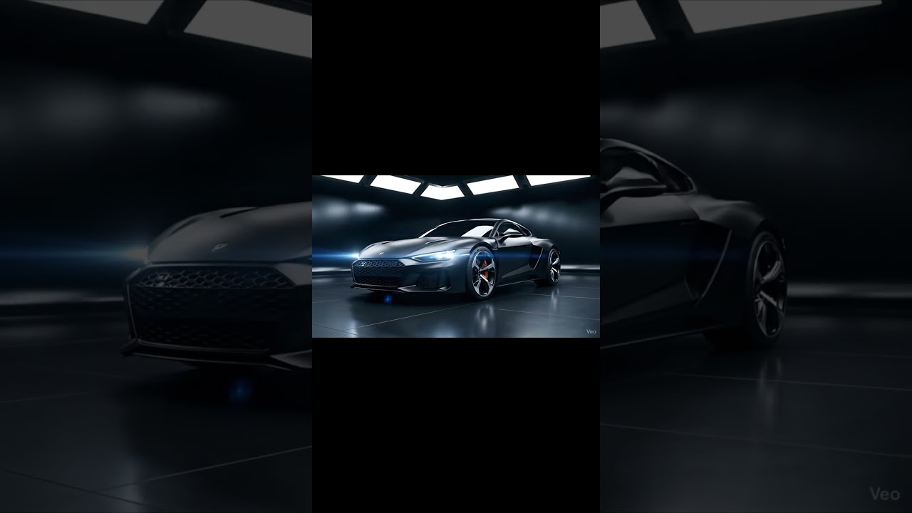 audi logo transforms into a matte black beast! 🔥🖤 