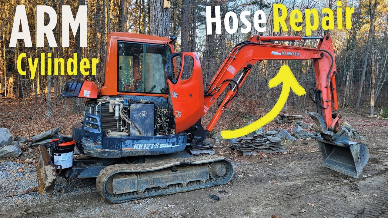 Замена шланга цилиндра ARM | Экскаватор KUBOTA KX121-3 (КАЧЕСТВЕННЫЙ РЕМОНТ УТЕЧКИ)