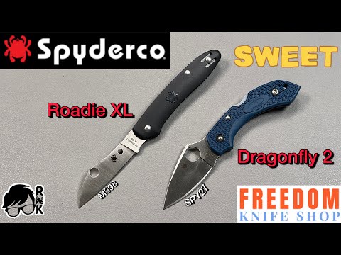 Unboxing fantastical firey Freedom Knife Shop Spyderco knife über goodness… a Dragonfly & Roadie XL!