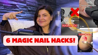 6 MAGIC NAIL HACKS‼️
