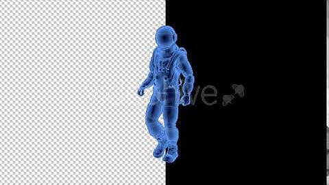 Astronaut Walking 3D Outline | Motion Graphics - Envato elements