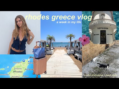 GREECE VLOG *shopping, beach clubs + restaurants