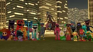Surviving ALL Poppy Playtime Monsters in the city AT NIGHT | Garry's Mod
