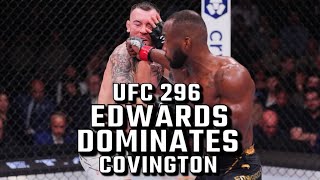 UFC 296 EDWARDS DOMINATES COVINGTON | #subscribe  #shortsvideo #ufc #ufc296 #mma #lasvegas