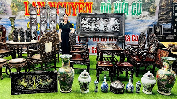 Đồ Xưa Cũ 12/11 Mỹ Lan - rao bán Bộ Bàn Trúc 7 Món, Bàn Gỗ Trắc Đỏ Đen, Tượng Gỗ, Bình Gốm