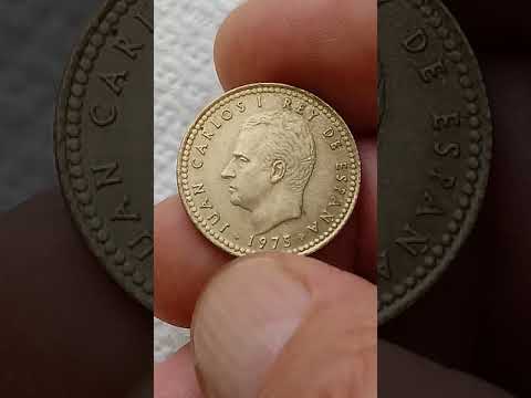 724. Super Nordic Gold Coin Una Peseta 1975 - JUAN CARLOS I REY DE ESPANA