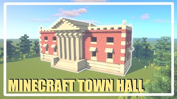 How to build a TOWN HALL in Minecraft | Tutorial