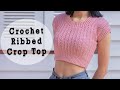 Easy Crochet Ribbed Crop Top Tutorial Crochet Crop Top Chenda DIY Easy Crochet Ribbed Crop Top Tutorial Crochet Crop Top Chenda DIY