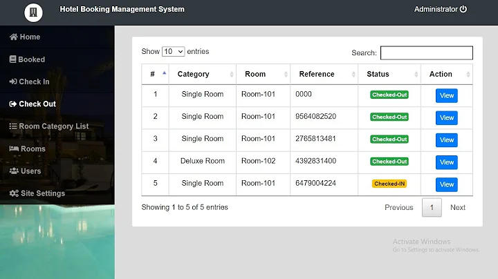 Hotel Booking Management System in PHP MySQL with Source Code