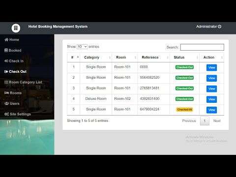 Hotel Booking Management System in PHP MySQL with Source Code