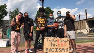 Protesters And Officer Play Basketball At North Plainfield Rally Against Police Brutality