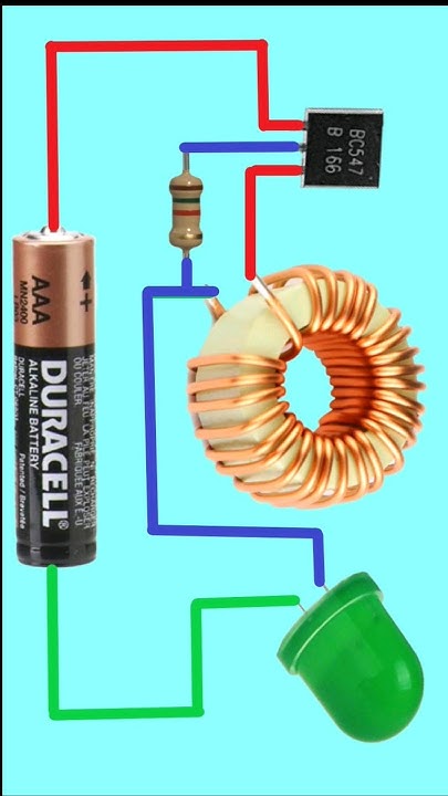 Simple LED Driver Working with 1.5 Volt #zaferyildiz #diy #led #short # ... Circuit Diagram