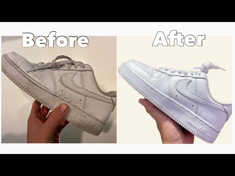 HOW TO CLEAN YOUR AIR FORCE 1'S AT HOME FOR FREE - YouTube