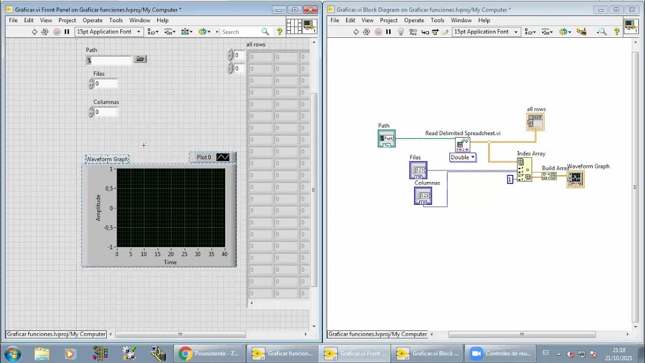 Archivos txt y gráficas en LabVIEW - YouTube
