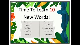 Learn 10 New Words! English Vocabulary | Meaning | Sentences