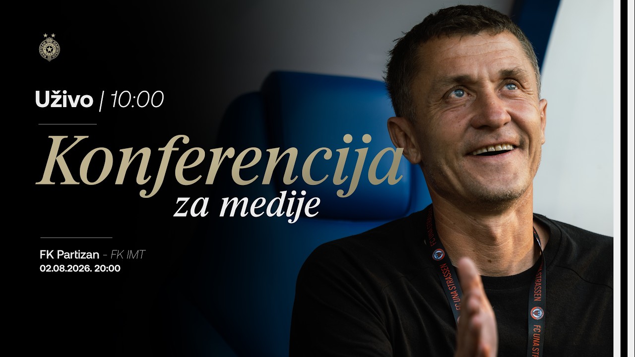 Konferencija za medije pred meč 3. kola SLS, FK Partizan - FK Imt