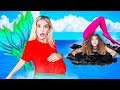 24 Hours Pregnant as a Mermaid with Sofie Dossi! (Worst Pregnancy Challenge) | Rebecca Zamolo