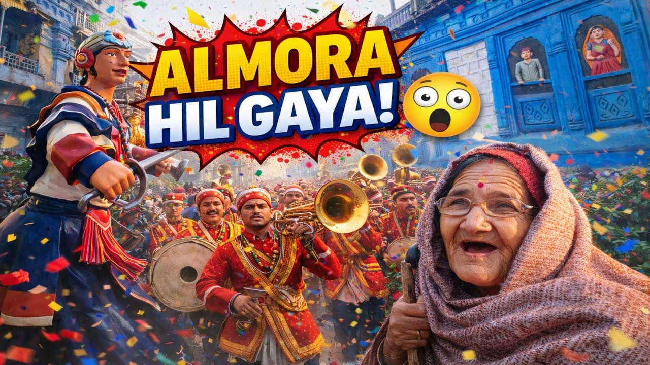 Almora बना Mini Wedding Zone?! 😱 पहाड़ी Band Theme ने मचा दिया धमाल 🎶