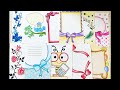 10 beautiful border designs for projects handmade| simple border designs| notebook border designs