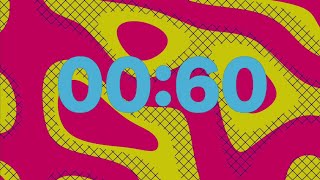 1 Minute Countdown Timer Clock with Simple Beeps