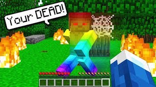 FIGHTING SHADOW RAINBOW STEVE IN MINECRAFT!