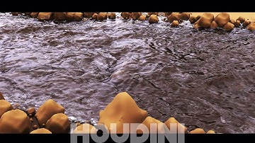 3D mountain river animation - Final rendering