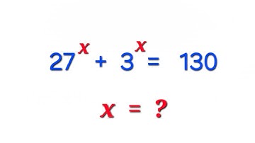 A nice exponential equation to solve | Math Olympiad #math #matholympiad