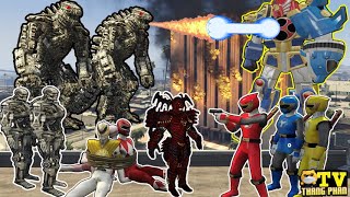 Thành Phố Bị Robot Godzilla Tấn Công... Siêu Nhân Cuồng Phong và Siêu Nhân Người Máy Ra Ngăn Cản