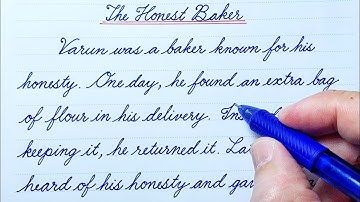 Story with moral in English cursive writing | Cursive Handwriting practice | Cursive Writing Story