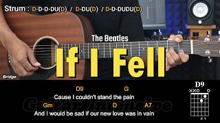 Download lagu If I Fell - The Beatles | EASY Guitar Tutorial with Chords - Guitar Lessons