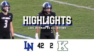 LAKE NORMAN VS A.L. BROWN FOOTBALL HIGHLIGHTS 09/30/24