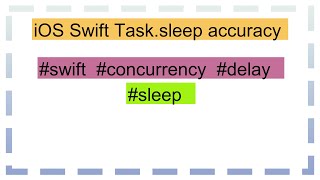 iOS Swift Task.sleep accuracy