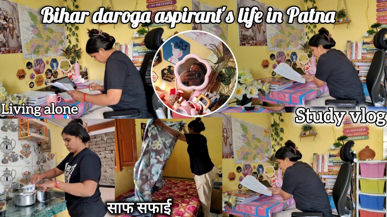 Bihar daroga aspirant's life in Patna 💫 study vlog 📚 revision series 💯 ...