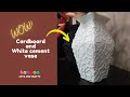 Diy easy to make flower vase cardboard and white cement