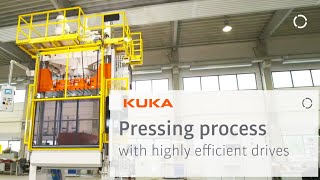 Shorter cycle times for pressing process with highly efficient drives