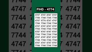 ASMR Eye Test 👁️ | Find 4774 Hidden Fast! | Most Relaxing Focus Challenge #Shorts