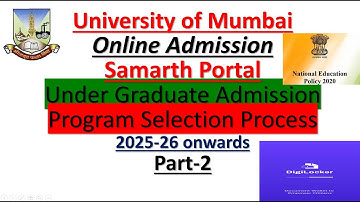 How to fill UG admission form on samarth portal | Mumbai University | 2025-26 | Part 2