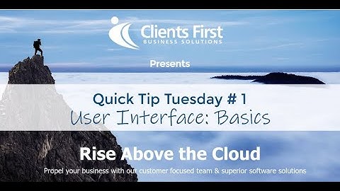 Acumatica Cloud ERP Tip 1:  User Interface Basics