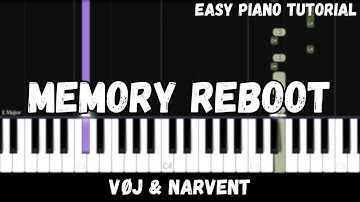 VØJ, Narvent - Memory Reboot (Easy Piano Tutorial)