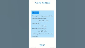 Exercice N4 TCS Serie 2 Le Calcul Vectoriel TCS Maths space2study