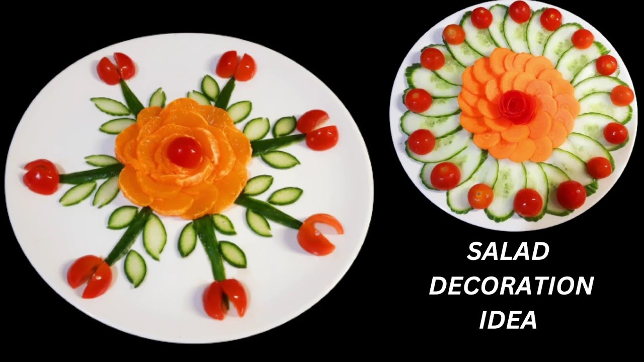 Beautiful Salad Decoration Ideas Vegetable Flower Plate Fruits