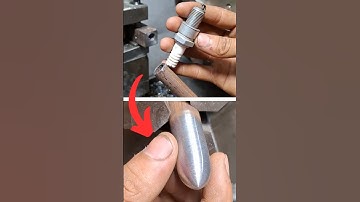 ms pipe reducing on lathe with spark plug #mechanical #engineering #shorts #crazy #work #lathe #fyp