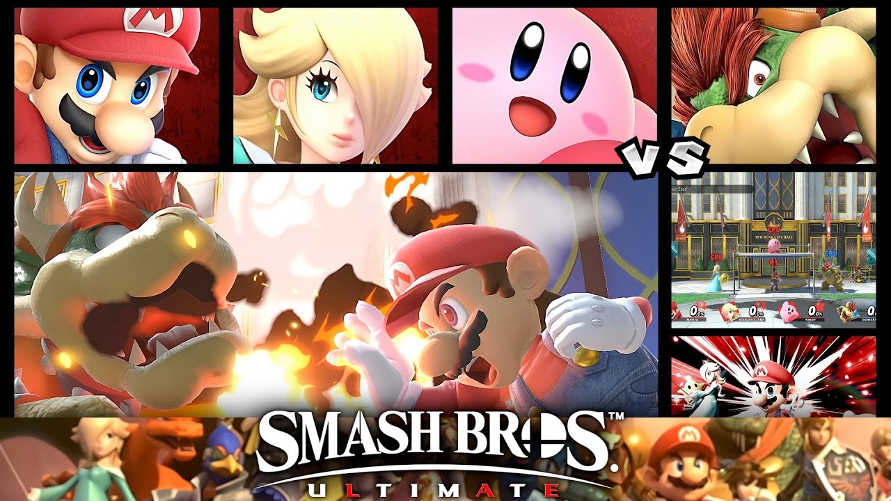 Super Smash Bros Ultimate - Team Mario vs Bowser Level 9 CPU #4 - YouTube