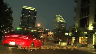 2013 Dodge Dart LED Tail Lights on Display at Night