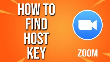 How To Find Host Key Zoom Tutorial
