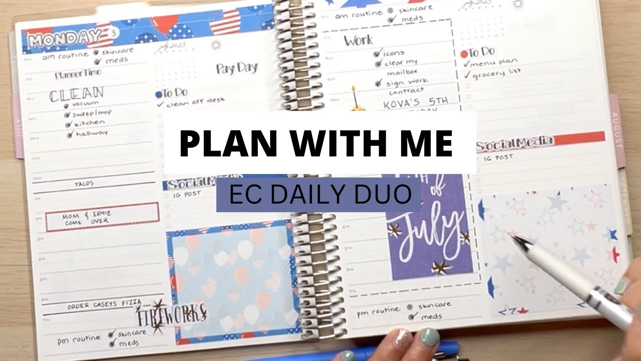 PLAN WITH ME | DAILY DUO | ERIN CONDREN PLAN WITH ME | EC DAILY DUO ...