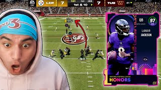 MVP LAMAR JACKSON GOES CRAZY EVEN THOUGH HIS CARD SUCKS...