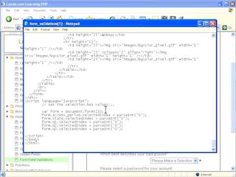 PHP Essential Training - Chapter 13 - Debugging Scripts [02 - Browser Rendering Issues].