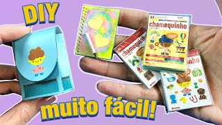 Material Escolar DIY Miniatura Fácil de Fazer